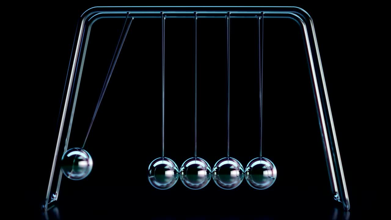 gráficos de movimiento de la cuna de newton bucle sin problemas con el sonido