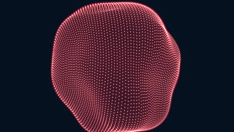 vibrant 3d red sphere composed of interconnected dots