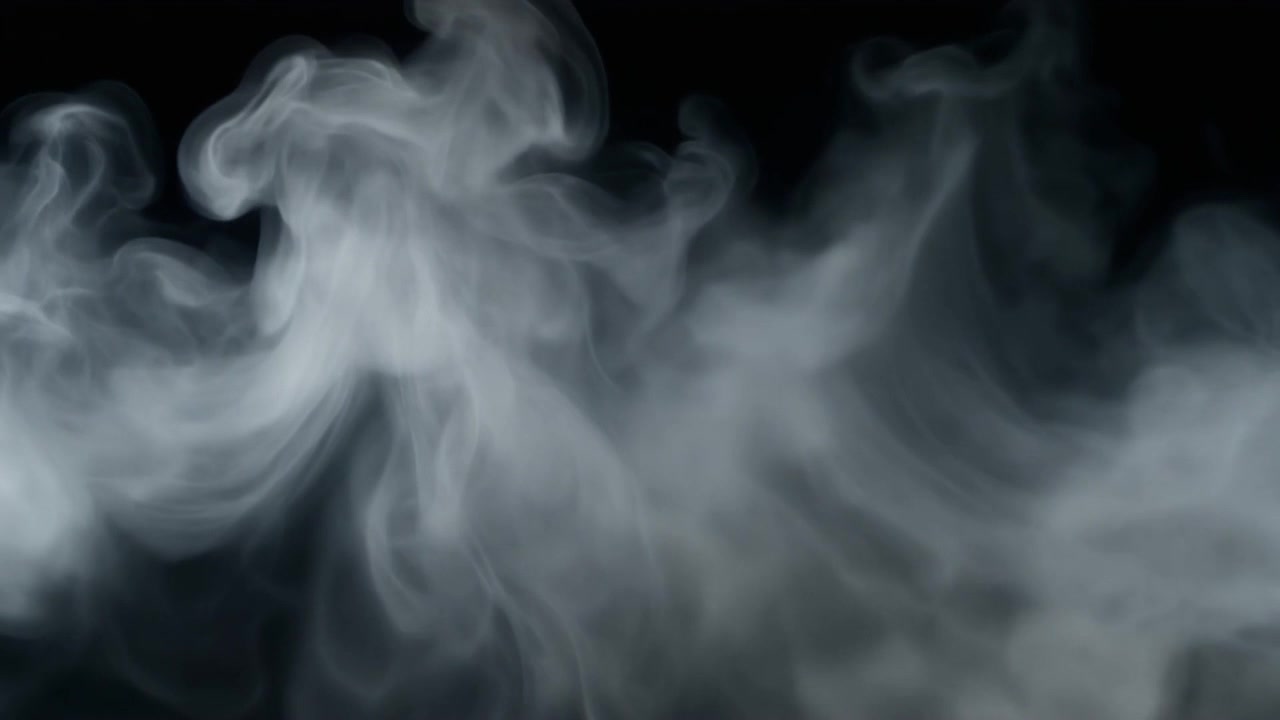 Fumo bianco su uno sfondo nero