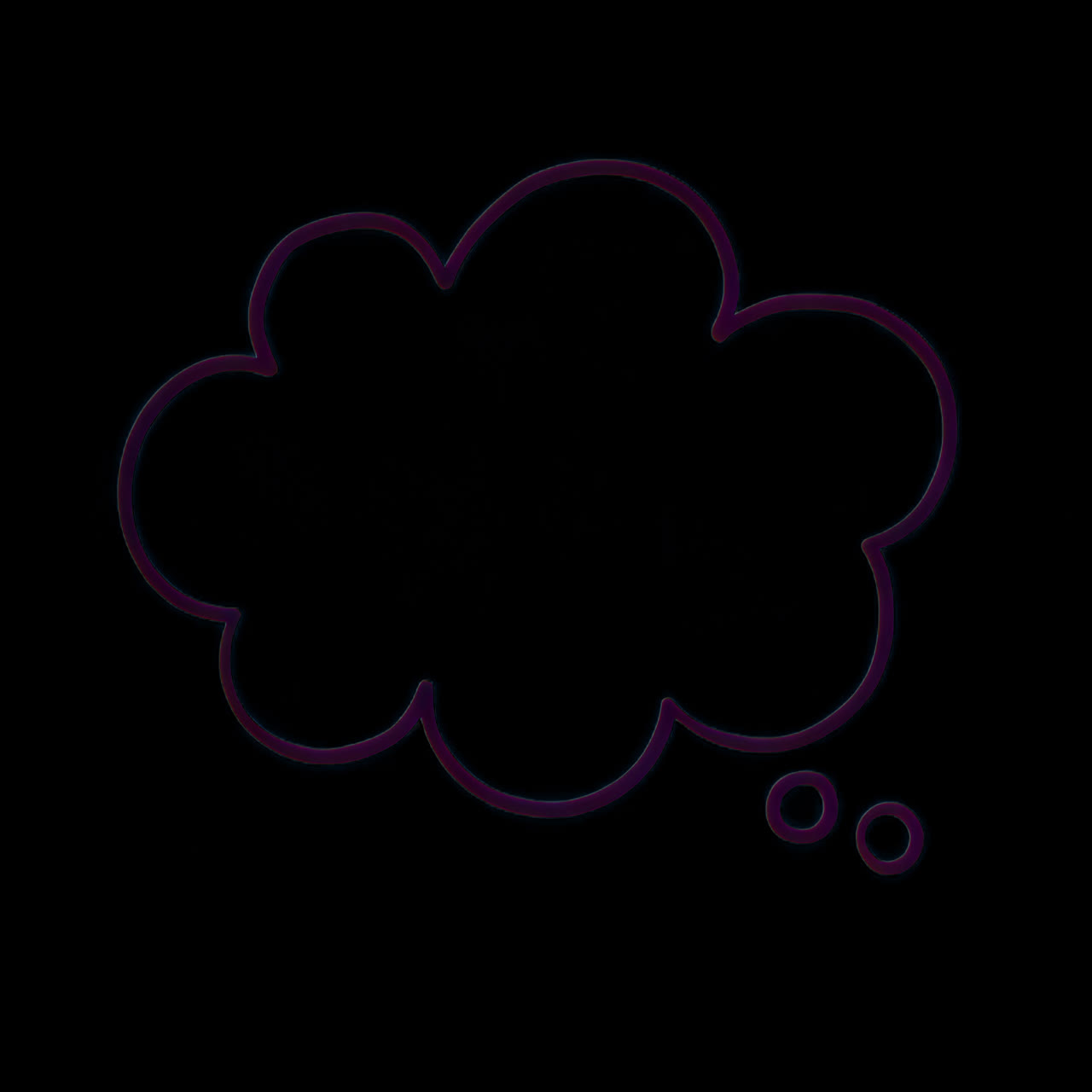 Simple green thought bubble animation isolated asset, transparent 4K video, alpha channel, ProRes