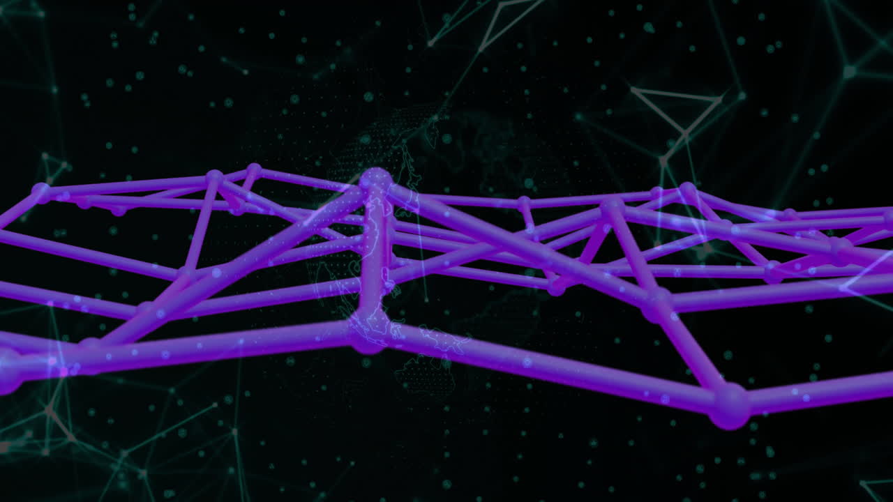 Animation of digital data processing over networks of connections