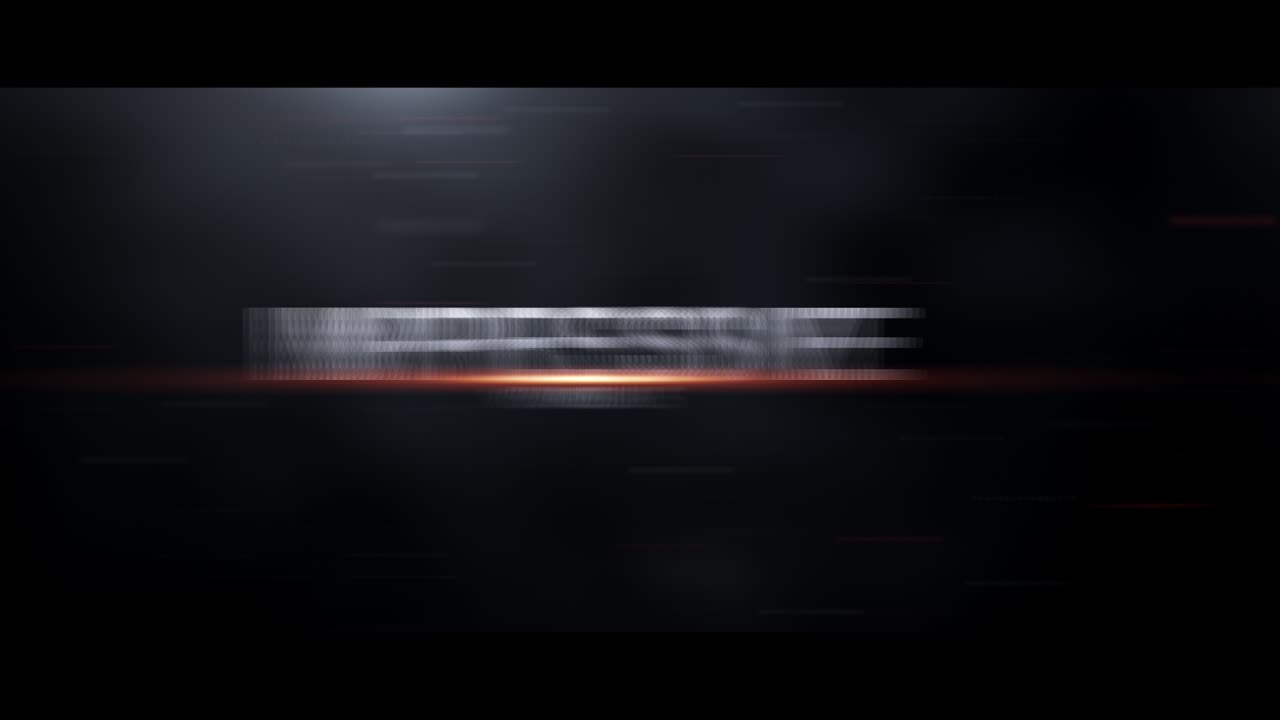 Dynamic Glitch Text Animation with Cinematic Particle Effects