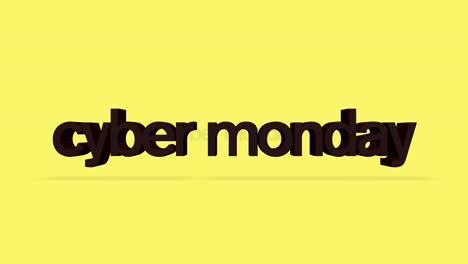 Rollender-Cyber-Monday-Text-Auf-Frischem-Gelbem-Farbverlauf