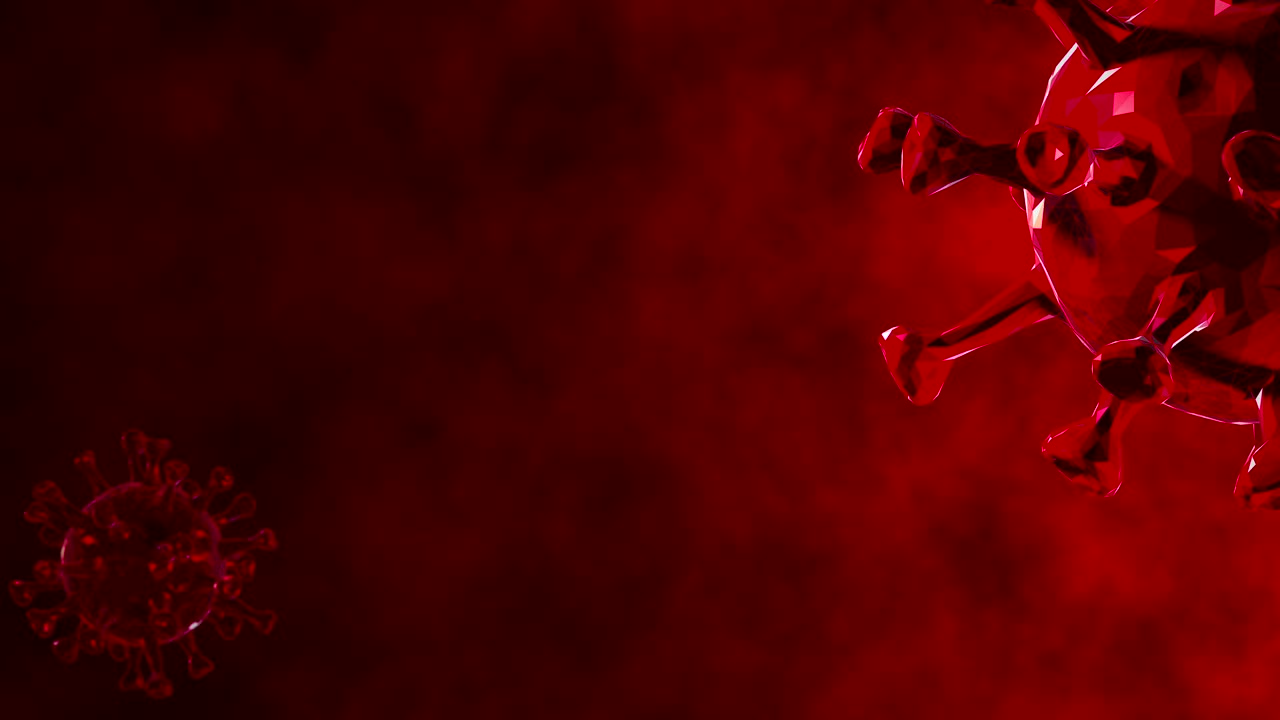 coronavirus abstracto que se mueve en la célula del virus - gráficos en movimiento (bucle)