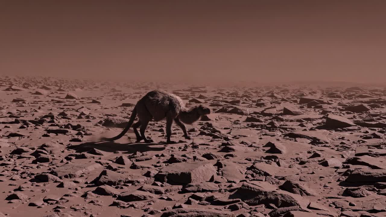 Camel on Mars-like Planet