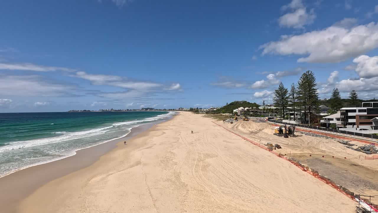 Construction work on Currumbin Beach, Gold Coast