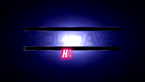 happy holidays text in retro cinema style