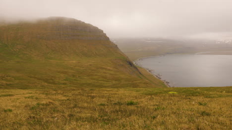 beautiful nature landscape in hornstrandir, westjfords, iceland - zoom out