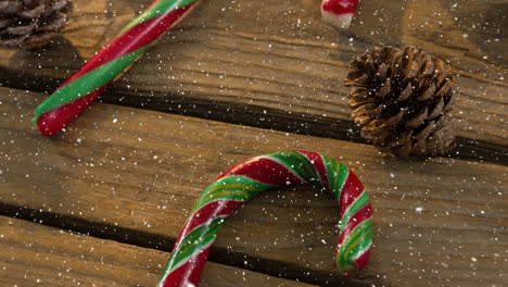 Falling-snow-with-Christmas-candy-decoration