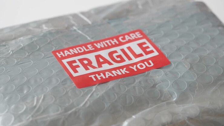 Fragile Package with Warning Label