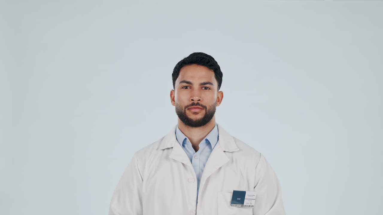 Medical doctor, pointing up