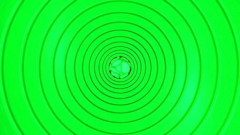 animación 3d de círculos verdes abstractos con un núcleo brillante. elemento en bucle.