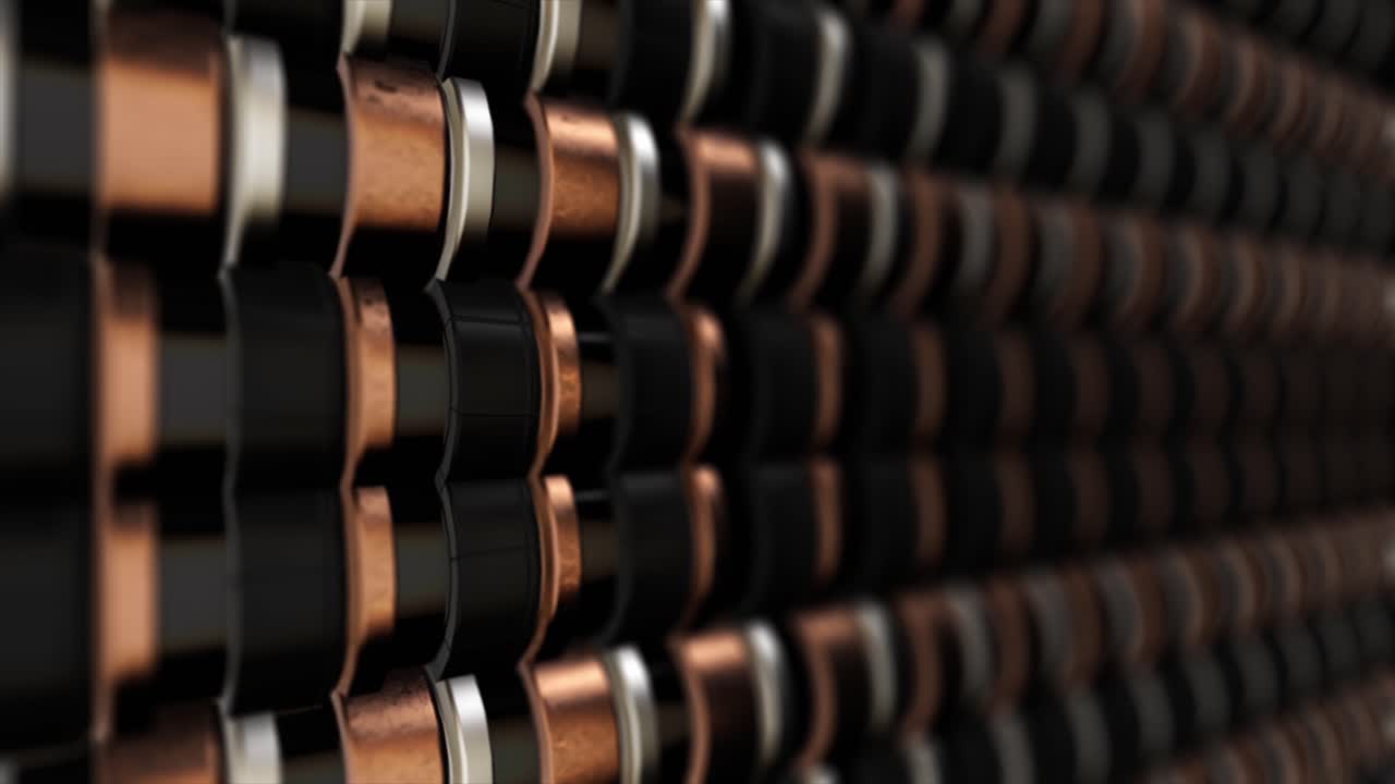 patrón geométrico abstracto con metal de cobre y plata