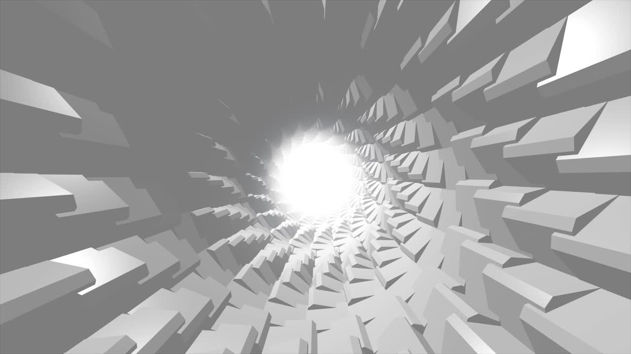 추상적인 회색 터널 관점