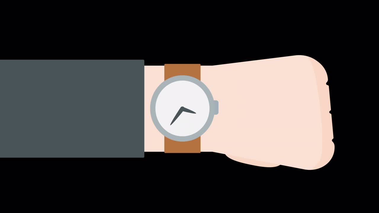 Simple Watch Animation Black Background