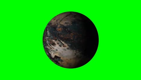 rotating planet motion graphics with green screen background