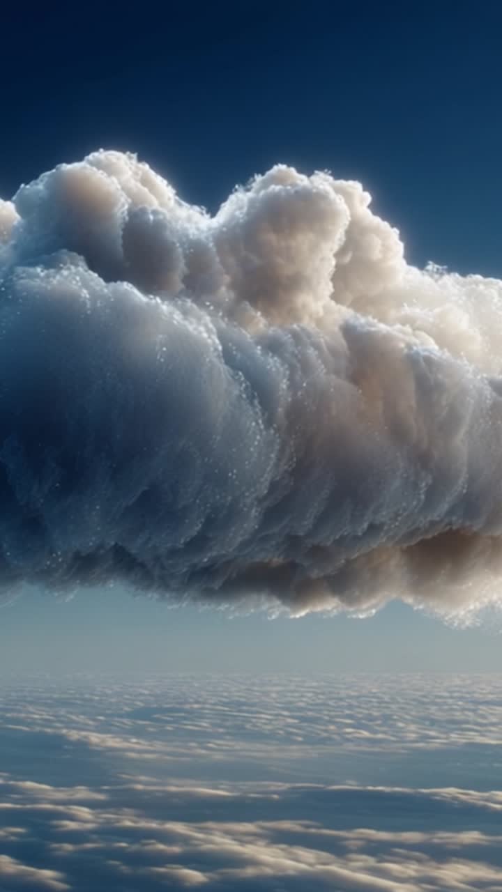 Majestætisk skyformation over den fredfyldte himmel, der fanger skønheden i naturens vejrmønstre og atmosfæriske dynamik i fantastisk detalje og klarhed.