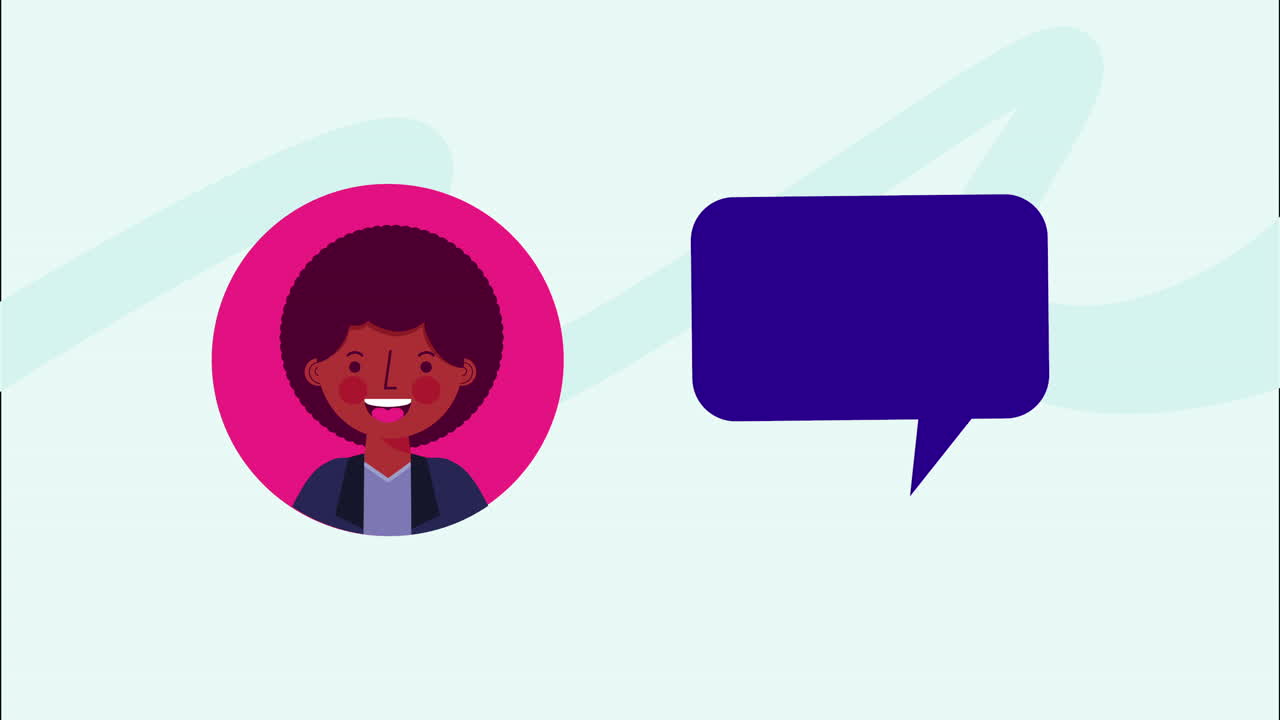 amigos interraciales personajes con burbujas de habla