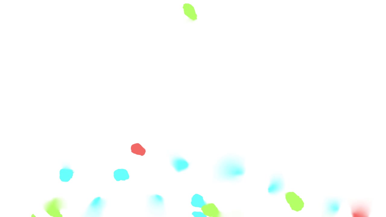 떨어지는 초록 잎과 꽃잎의 애니메이션