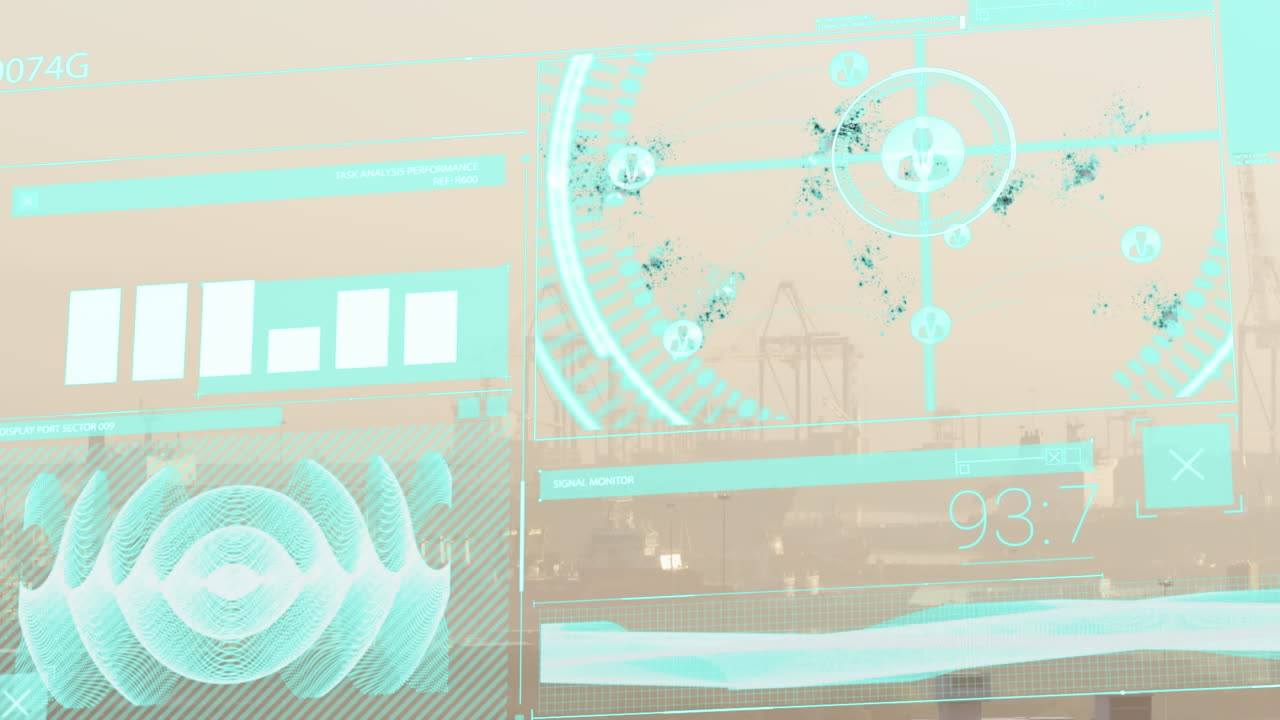 건물 현장 위의 데이터 처리 및 아이콘의 애니메이션