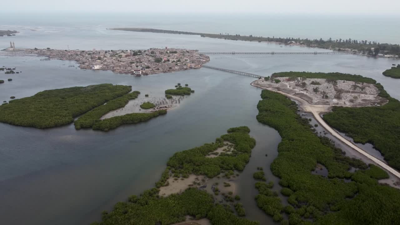 Île de Fadiouth, Joal, Senegal - Ripresa con drone