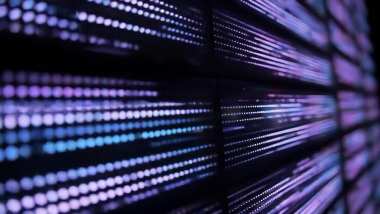 Abstract Digital Display Wall
