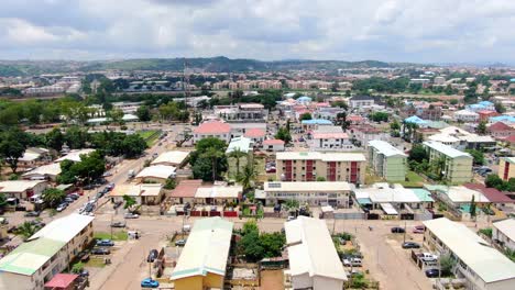 scenic ariel view of abuja city nigeria, residential neighborhood