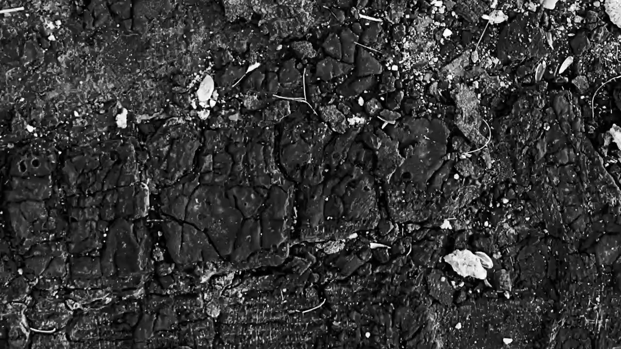 Ripresa Panoramica Dall'alto di Texture Grunge Astratta in Bianco e Nero