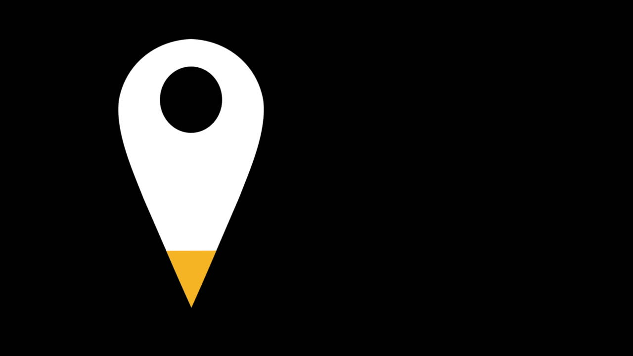 Location pin filled with yellow colour