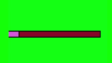 schermata verde di caricamento della barra di progressione