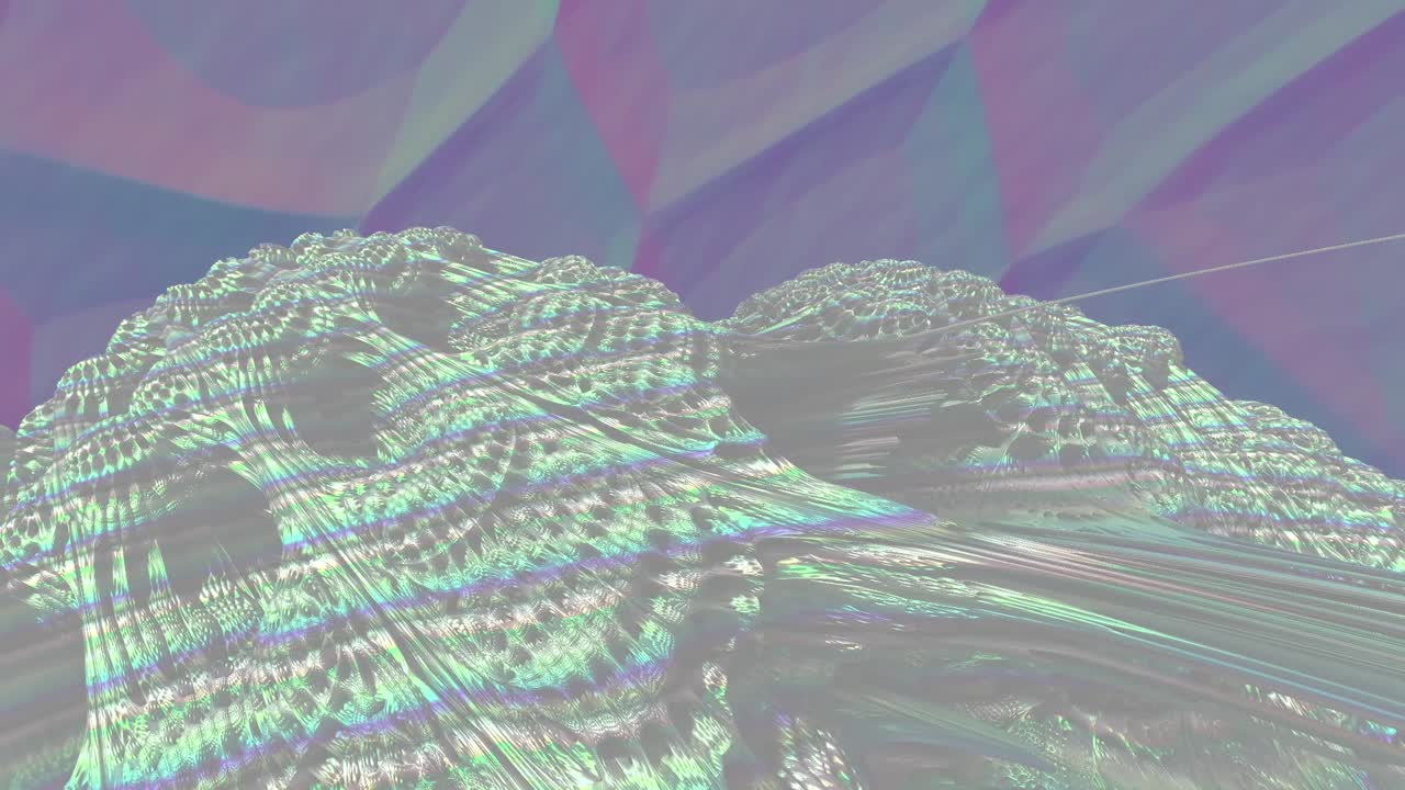 Intricate fractal pearl coral glowing beneath sunlit underwater waves