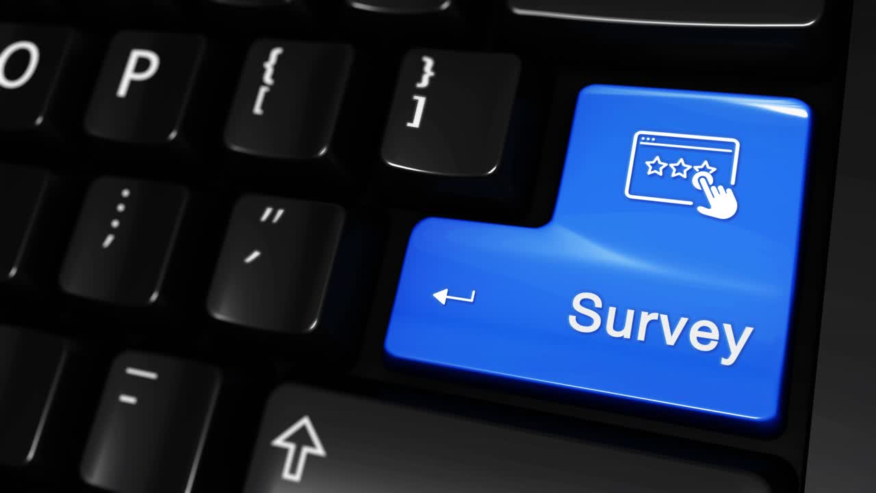 Survey Button on a Computer Keyboard
