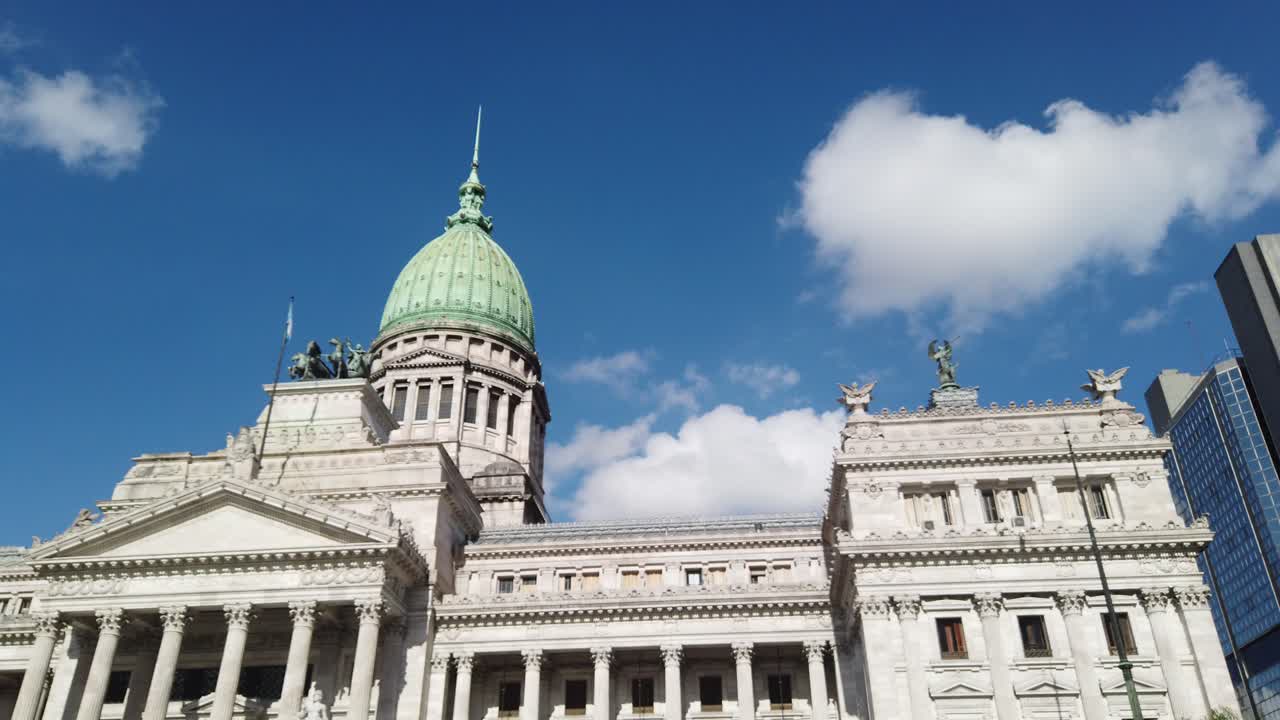 Edifício do Congresso Nacional Exterior Buenos Aires Argentina Luz do dia.