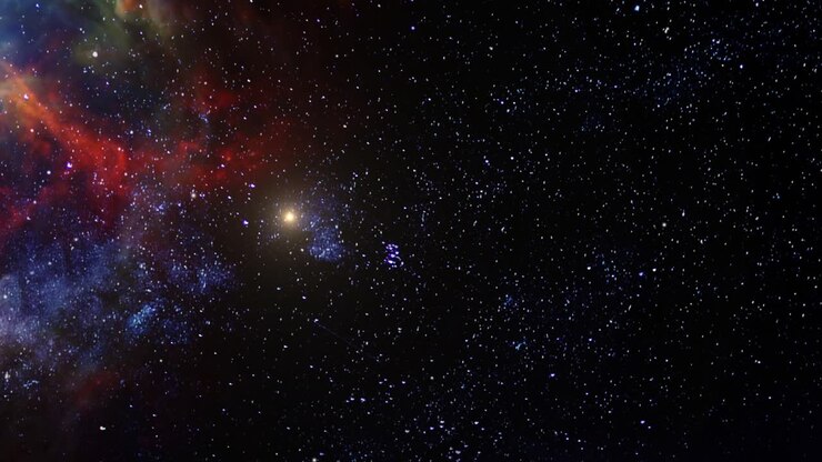 Sfondo del campo stellare. Priorità bassa stellata dello spazio esterno