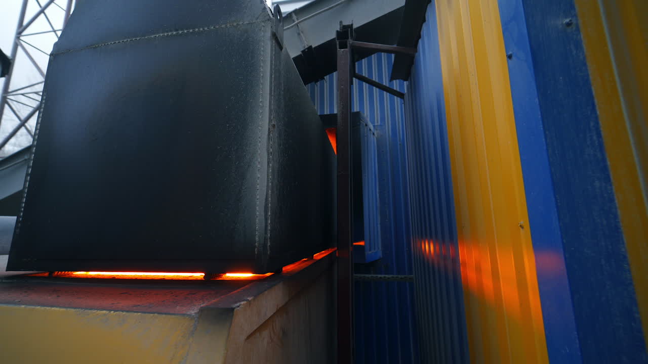 Part of solid fuel boiler, close up. Part of solid fuel boiler, close up. Energy savings concept