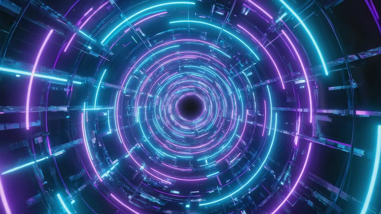 Abstract Neon Tunnel