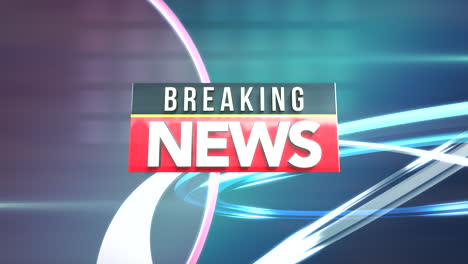 animation text news breaking and news graphic with lines and circles in studio