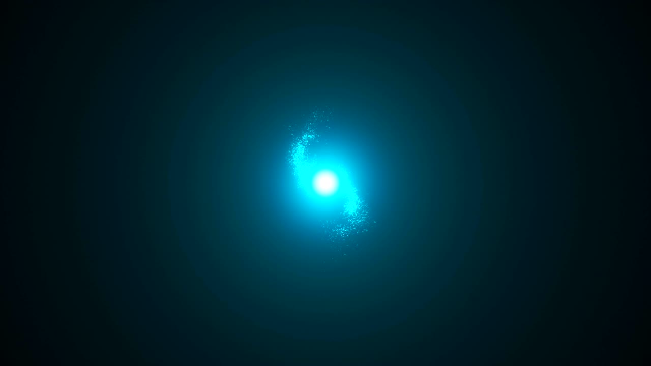 intro de apertura abstracta con partículas voladoras en el espacio, fondo abstracto generado por computadora, renderización 3d