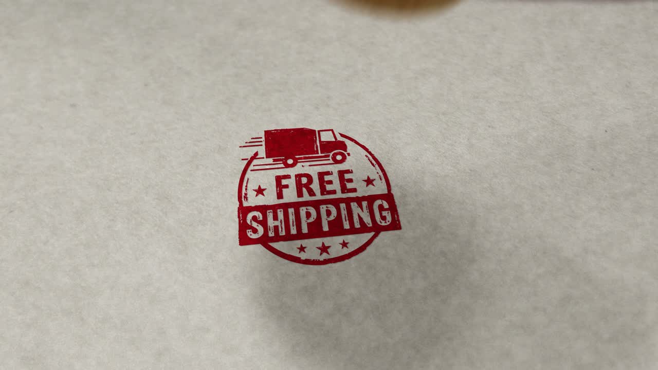 stampa di spedizione gratuita e animazione del ciclo di timbro