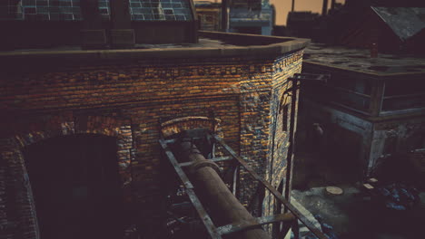 abandoned industrial buildings of old factory