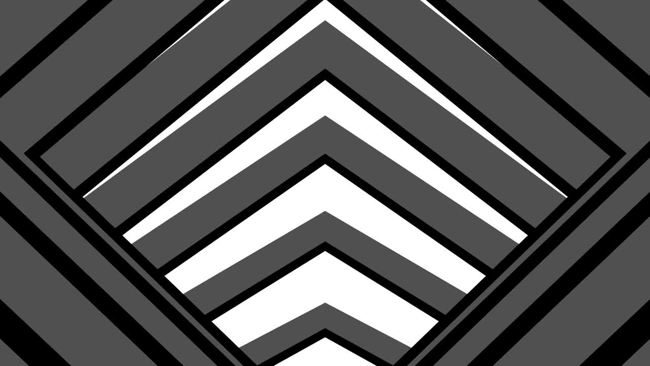 movimiento abstracto túnel sombreado plano, blanco y negro, bucle sin costuras