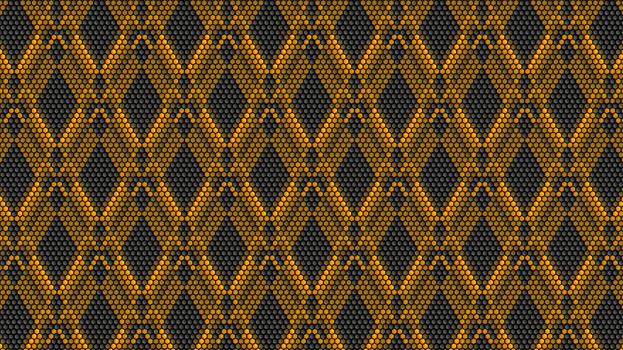 벌과 같은 모양과 움직이는 노란색 파도