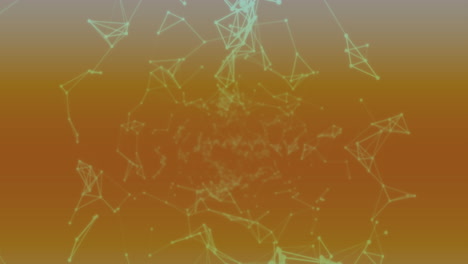 animación de puntos conectados con líneas que forman formas geométricas sobre un fondo de gradiente