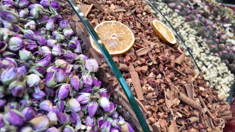 assortment of loose leaf teas and spices