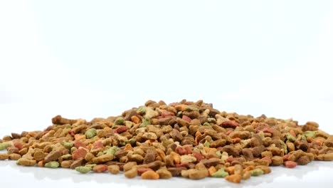 dry food for cats and other pets. rotates, studio shooting