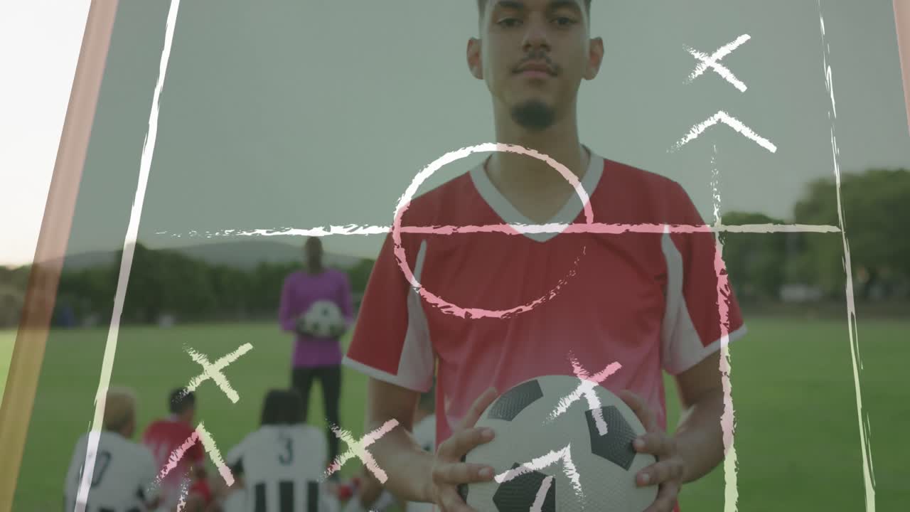 럭비 선수들에 대한 통계의 애니메이션