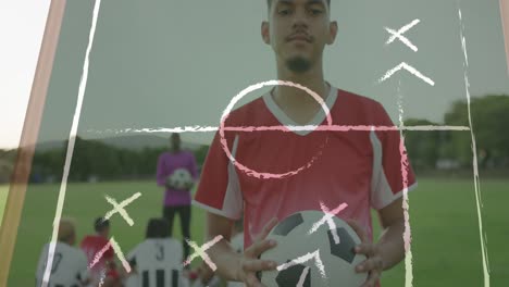 animación de estadísticas sobre jugadores de rugby