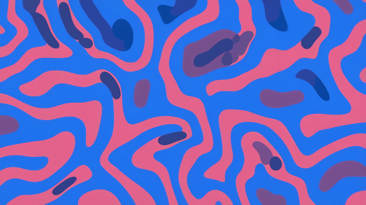 Abstract Blue and Pink Organic Pattern Background
