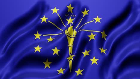 indiana us state flag waving