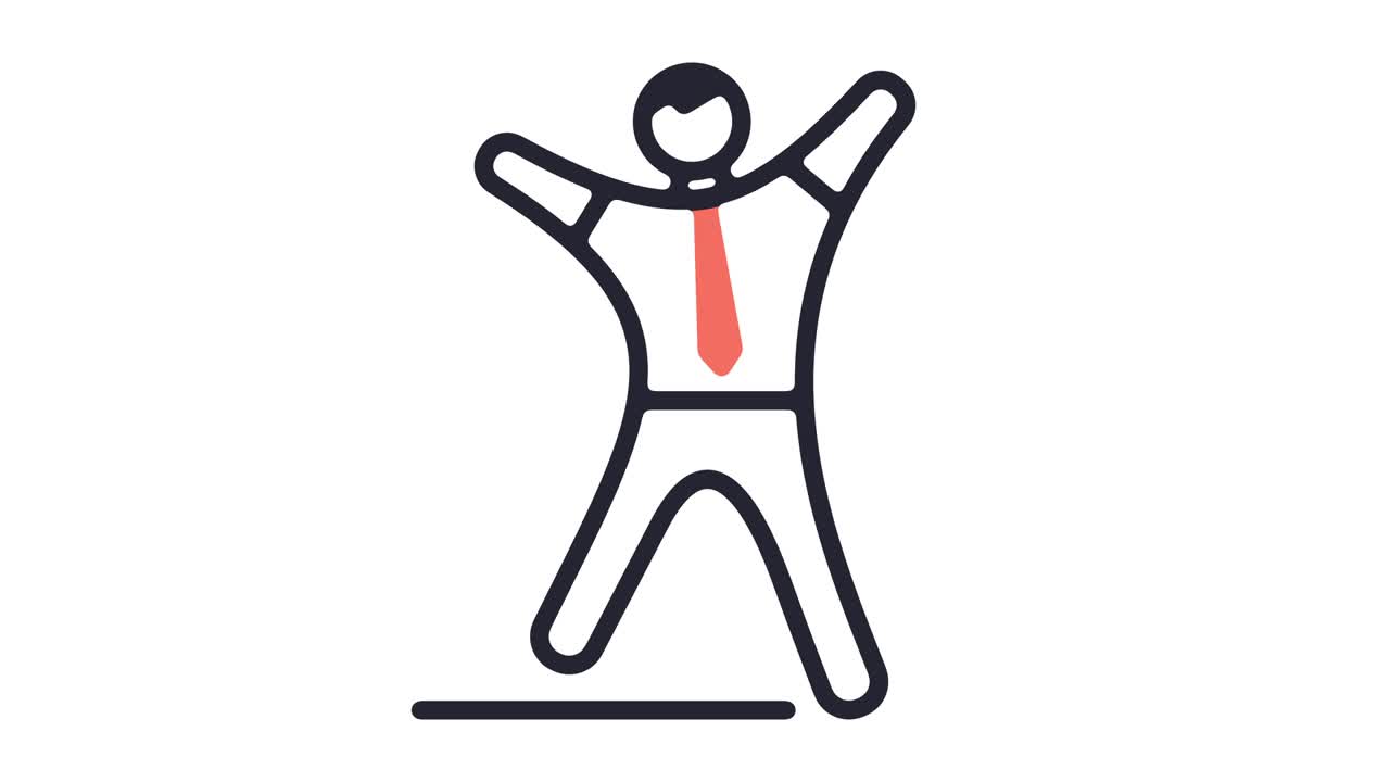 animación del icono de la línea del empleado